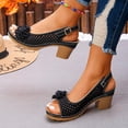 thumbnail image 4 of Women's Summer Sandals - Open Toe Design with Adjustable Ankle Strap, Breathable Cut-Out Upper & Lightweight Casual shoes, 4 of 10