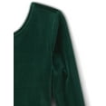thumbnail image 4 of The Children's Place Big & Little Girls Long Sleeve Christmas Velour Dress, Sizes 6M-XXL, 4 of 5