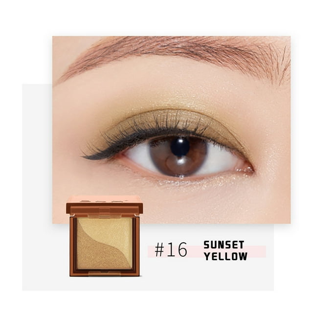 Fiudx Ofertas del día Glazed Two-color Lazy Eye Shadow Sombra de ojos pequeña sin pincel