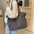 thumbnail image 3 of Bolso de mano informal de gran capacidad para mujer, bolso de viaje sencillo, bolso de hombro grande, bolsos estéticos, bolso de mano con cordón, 3 of 5