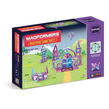 Magformers Deluxe Challenger Multicolor Magnetic Tiles 112 Pieces 