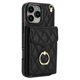 thumbnail image 2 of For iPhone 16 Pro Case Card Bag Leather+TPU Crossbody Phone Cover with Ring Kickstand - Black, 2 of 5