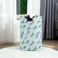 thumbnail image 6 of Yayeee Freestanding Laundry Hamper with Handle Collapsible Large Storage Basket for Clothes, Ice Hockey, 6 of 7