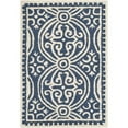 thumbnail image 3 of SAFAVIEH Cambridge Leslie Geometric Wool Area Rug, Navy Blue/Ivory, 8' x 10', 3 of 11