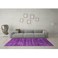 thumbnail image 3 of Ahgly Company Indoor Square Oriental Purple Industrial Area Rugs, 3' Square, 3 of 4