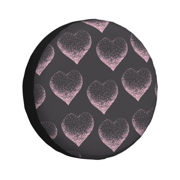 Balery pink hearts Cubiertas para Neumáticos - Protector Resistente para Neumáticos de Camioneta, SUV, Remolque, Camper y RV-14 inch