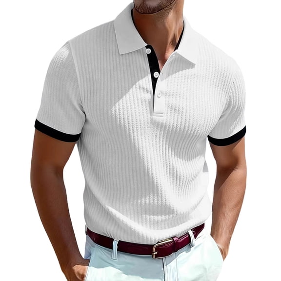 Luvrsol Collared Shirt Men Moisture Wicking Classic Fit, Size M-3XL