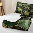 thumbnail image 4 of Erosebridal Hexagon Marble Quilt King,Modern Aesthetic Art King Coverlet Set For Adults,3 Pieces, 4 of 7