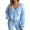Blue, variant on Oversized Cardigans Women Cloud Print Cropped Button Front Long Sleeve V Neck Knit Sweater Outfits Clothes