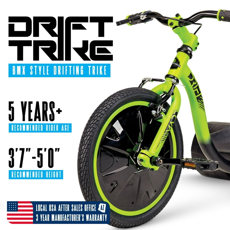Drift Trike for Kids Ages 5+ with Adjustable Seat and 16