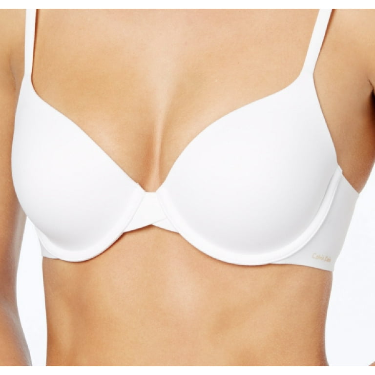 Calvin Klein Women's Perfectly Fit Full Coverage T-Shirt Bra White Size 30D  