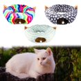thumbnail image 4 of Fakrich Cat Tunnel Bed, Cat Tunnels for Indoor Cats with Washable Circle Cushion, Multifunctional Peekaboo Cat Cave Tubes Tunnel, Peekaboo Cave Playground for Kitten Rabbit Hideaway(Stars), 4 of 7