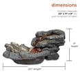 thumbnail image 3 of Alpine Corporation 9" Tall Indoor/Outdoor River Rock Waterfall Tabletop Fountain with LED Lights, 3 of 4