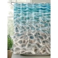 thumbnail image 2 of Fsddascl Ocean Water Ripple Shower Curtain Set - 72" x 78" Washable Bathtub Curtain with 12 Hooks, Summer Seaside Underwater Scene Waterproof Fabric Stall Shower Curtains for Bathroom/Bathtub Décor, 2 of 6