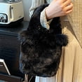 thumbnail image 3 of Bolso de hombro con cadena para mujer, bolso de mano informal y esponjoso, bolso de mano suave y versátil, 3 of 7