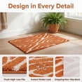thumbnail image 3 of REGALWOVEN Geometric Bathroom Rug - 3D Textured Plush Bath Mat, Ultra Soft Absorbent Microfiber Shower Rug,Machine Washable Orange 24" x 16", 3 of 6