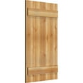 thumbnail image 2 of 21 1/2"W x 37"H Timbercraft Four 5 3/8" Boards Joined Board-n-Batten Shutters, Rough Sawn Western Red Cedar (Per Pair), 2 of 13