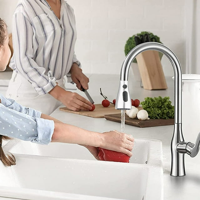Pommeau de Douche de Cuisine Rétractable de Remplacement, Buse de Pulvérisation de Douche de Cuisine, Robinet d'Eau Pivotant, Pommeau de Douche Robinet de Cuisine