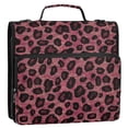 thumbnail image 5 of FORMRS Zipper Binder with Shoulder Strap 2-inch Ring 500 Sheet Capacity File Bag, Deep Red Leopard Pattern, 5 of 5