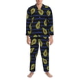 thumbnail image 3 of Balery Avocado Pattern Pajama Sets for Men Long Sleeve 2 Piece Sleepwear Loungewear Sets Soft PJ's with Pockets Long Sleeve Comfy Pj Sets-X-Large, 3 of 7