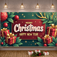 thumbnail image 5 of Red Christmas Banner Gold Xmas Display Festive Gift Box Holiday Backdrop for Christmas Party Holiday Decoration New Year Celebration, 5 of 9