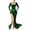 Green, variant on Women's Long-Sleeved V-Neck Temperament Slim High-Waisted Gloves Vintage Dress,Velvet Bridesmaid Dresses for Women 2025 Mermaid Ruched Sweetheart Prom Formal Evening Gown with Slit