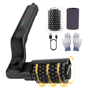 Electric Grill Brush BBQ Grill Cleaner, Electric BBQ Cleaning Brush with 3-Speed Mode, 2 Brush Heads & Gloves Included, High Power Rotary Grill Scrubber for Outdoor Barbecue Grates