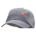 thumbnail image 2 of Embroidered Nautical Star Patched Washed Trucker Cap - Lt Grey Grey OSFM, 2 of 5