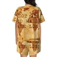 thumbnail image 3 of Kdxio Not All Those Who Wander Are Lost Print Pajamas Sets for Women Short-Sleeved Pjs with Lounge Shorts Two Piece Sleepwear S-4XL, 3 of 8