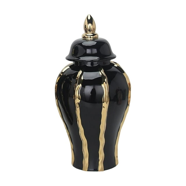 Jarrón de esmaltada para con tapa, pieza central, decoración de mesa, estilo europeo