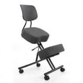 thumbnail image 4 of Furniture of America Popalo Metal Kneeling Chair with Wheels in Gray, 4 of 15