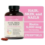 NatureWise Hair Skin & Nails - Biotin + Multi Vitamin - 270 Softgels[90-Day Supply]