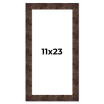 11x23 Frame Brown Burl Real Wood Picture Frame Width 1.625 Inches | Interior Frame Depth 0.5 Inches