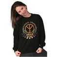 thumbnail image 4 of Celestial Dreamer Cosmic Peace Sign Women Crewneck Sweatshirt Brisco Brands M, 4 of 5