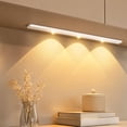 thumbnail image 4 of Dalxymotic LED Under Cabinet Light, USB C Rechargeable Motion Sensor Light Bar, 3 Color Modes Warm Natural Cool White, Magnetic Stick On Cabinet Lamp for Kitchen, Closet, Pantry, 4 of 6