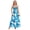 Cerulean, variant on Women's Printed Surplice Maxi Cami Dress with Sheer Overlay and Easy Care 95% Polyester 5% Spandex for versatile wear