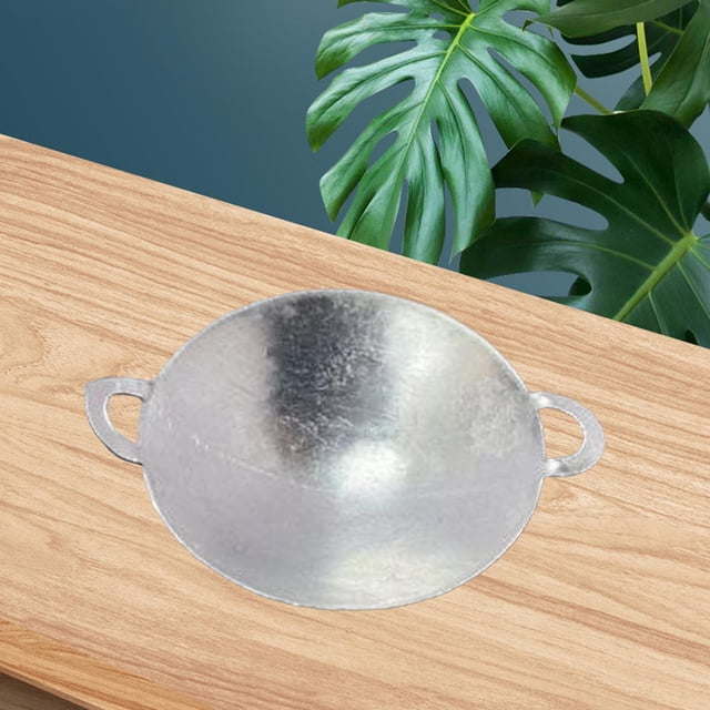 1:12 Escala Casa de muñecas Miniatura Olla Sartenes Metal Mini Casa Cocina Utensilios de cocina wok de hierro plateado perfke ollas de casa de muñecas