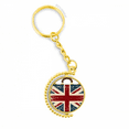 thumbnail image 1 of Union Jack retro Maleta Gran Bretaña bandera del Reino Unido cultura Anillo de oro de metal llavero llavero, 1 of 3