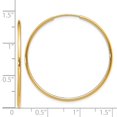 thumbnail image 2 of 14K Yellow Gold Classic Round Endless Hoop Earrings for Women 1.25 inch, 2 of 4