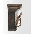 thumbnail image 6 of Home Wall Decorative Antique Brass Hardware 6 Hook Coat Rack - Black, 6 of 7