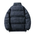 thumbnail image 3 of GuangCheng Mens Hoodless Coats Thick Fleece Puffer Zipper Stand Collar Winter Warm Jackets, 3 of 3