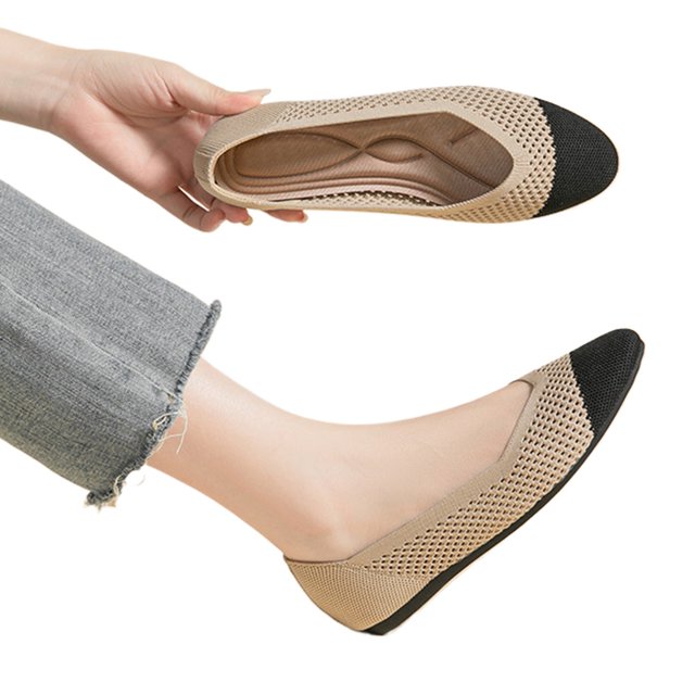 Zapatos Planos Ballet Elegantes para Mujer Punto Antideslizantes Transpirables Uso Diario