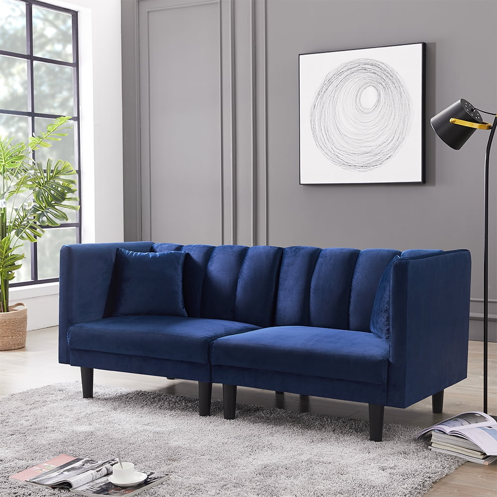 Sofa Bed Sleeper with 2 Pillows, SEVENTH Convertible Sofa Bed, Modern Velvet Sofa Bed Daybed ...