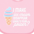 thumbnail image 4 of Inktastic I Make Ice Cream Disappear What's Your Power Boys or Girls Baby Bib, 4 of 4