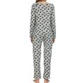 thumbnail image 3 of INSPIRE CHIC Women's Sleepwear Lounge Soft Nightwear with Pockets Long Sleeve Pajama Set L Gray-Black, 3 of 5