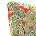 thumbnail image 4 of Jordan Manufacturing 23.5" x 24" Ananda Poppy Multicolor Paisley Square Tufted Outdoor Deep Seat Chair Back Cushion with Fabric Button, 4 of 8