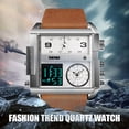 thumbnail image 2 of Reloj de cuarzo de moda de cuero PU Reloj de hombre de moda de zona horaria múltiple con cronómetro Hugtrwg Para estrenar, 2 of 9