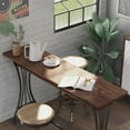 thumbnail image 5 of Larena 1-Shelf Metal Counter Height Table, Toasted Barnwood, 5 of 8