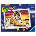 thumbnail image 2 of Ravensburger CreArt Majestic Tiger Paint by Numbers Kit for Kids - Painting Arts and Crafts for Ages 11 and Up, 2 of 6