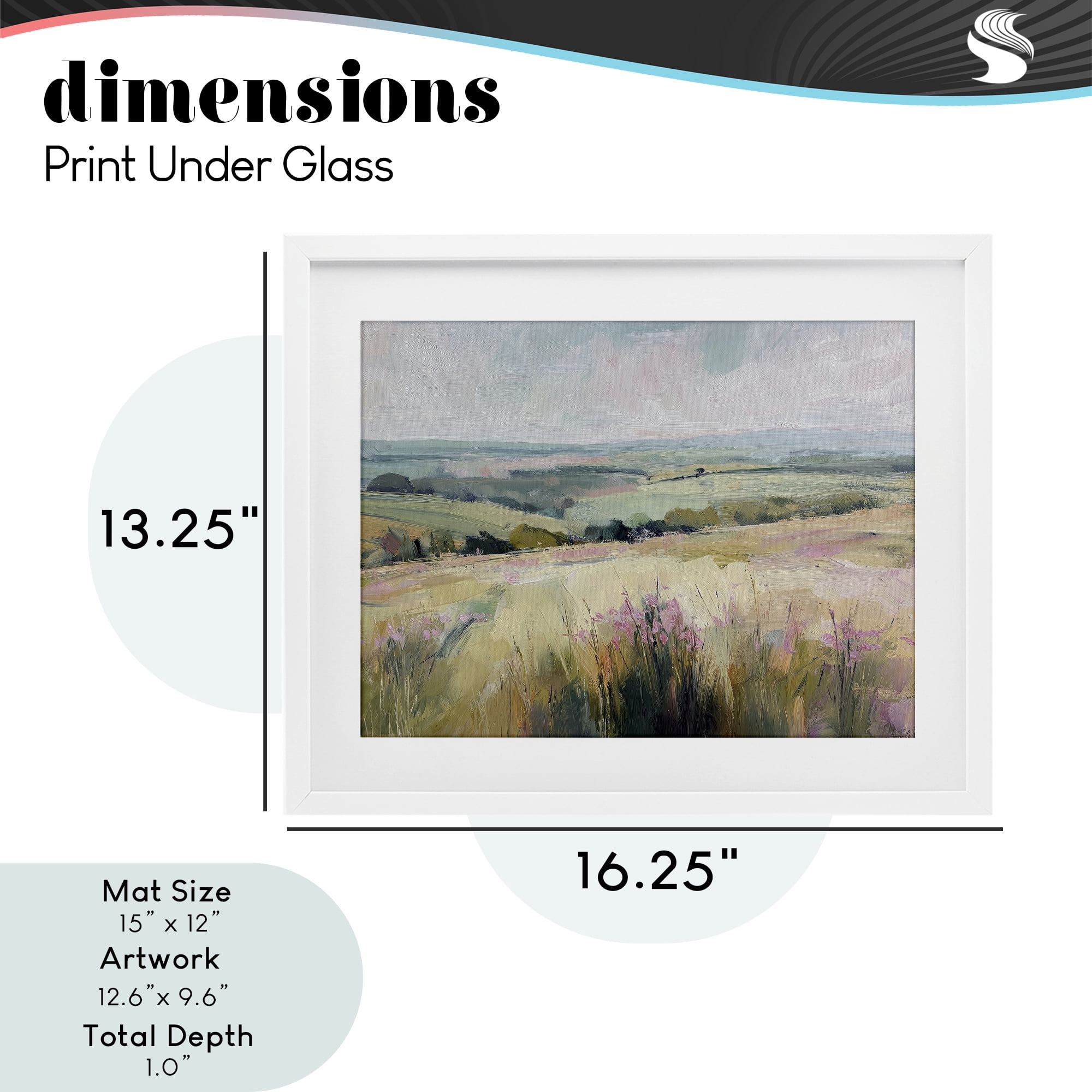 Stupell Industries Summer Meadow Viewpoint White Framed Print Under Glass, design by Svetlana Aleynikova